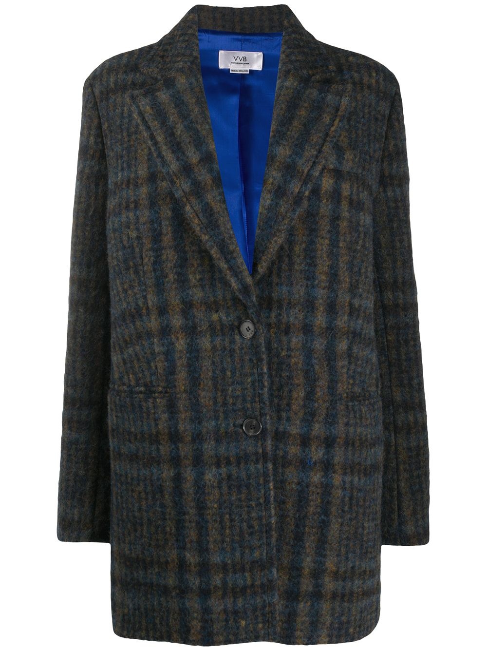 Chaquetón plaid coat - 1