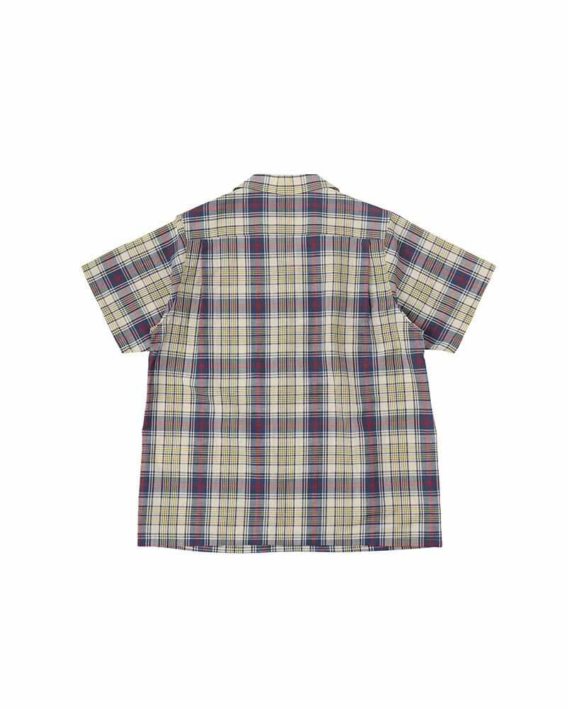 FAIRWAY P.O. SHIRT S/S MADRAS NAVY - 2