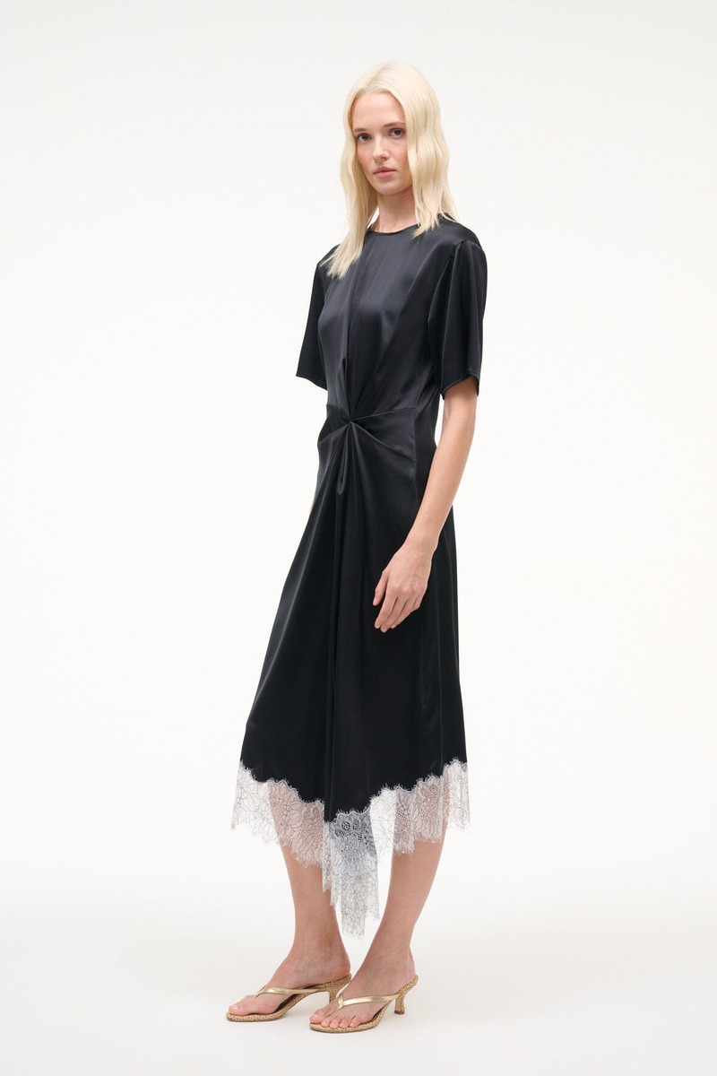 STAUD SONOMA SILK DRESS BLACK 3