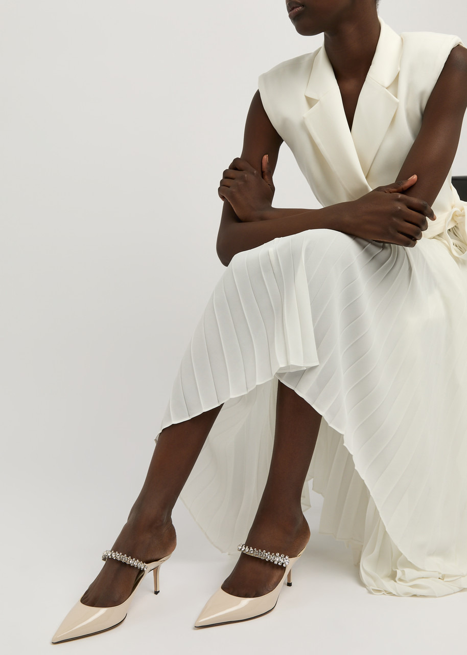 Bing 65 off-white patent leather mules - 5