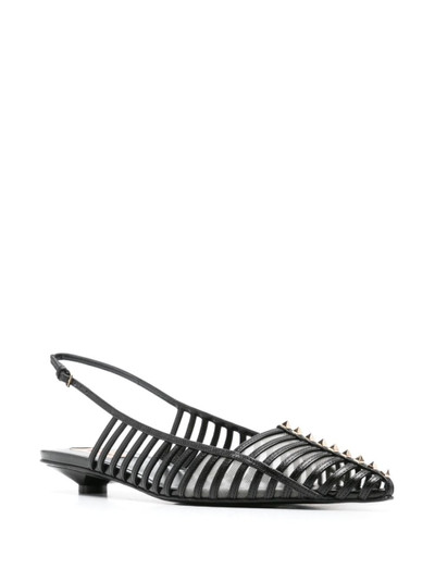 Valentino Rockstud Wispy caged ballerina shoes outlook