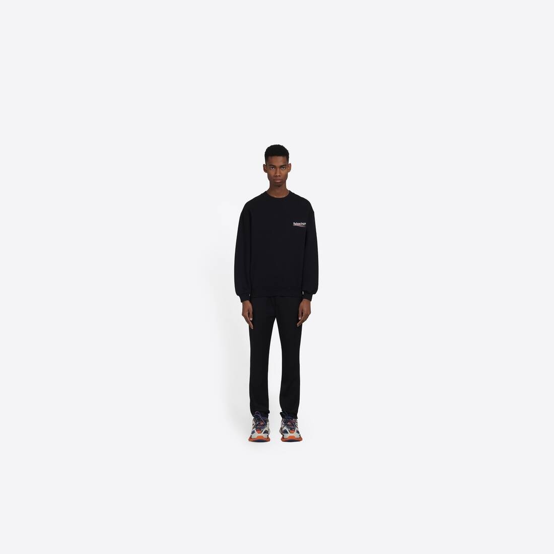 Men's Balenciaga Print Sweatshirt in Black - 3