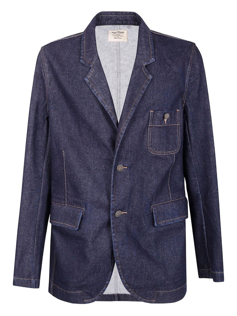 buttoned patch-pocket denim jacket 1