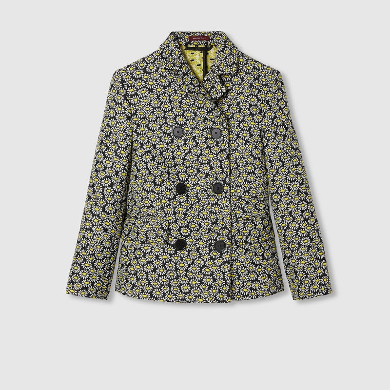 Floral crêpe jacquard jacket 1