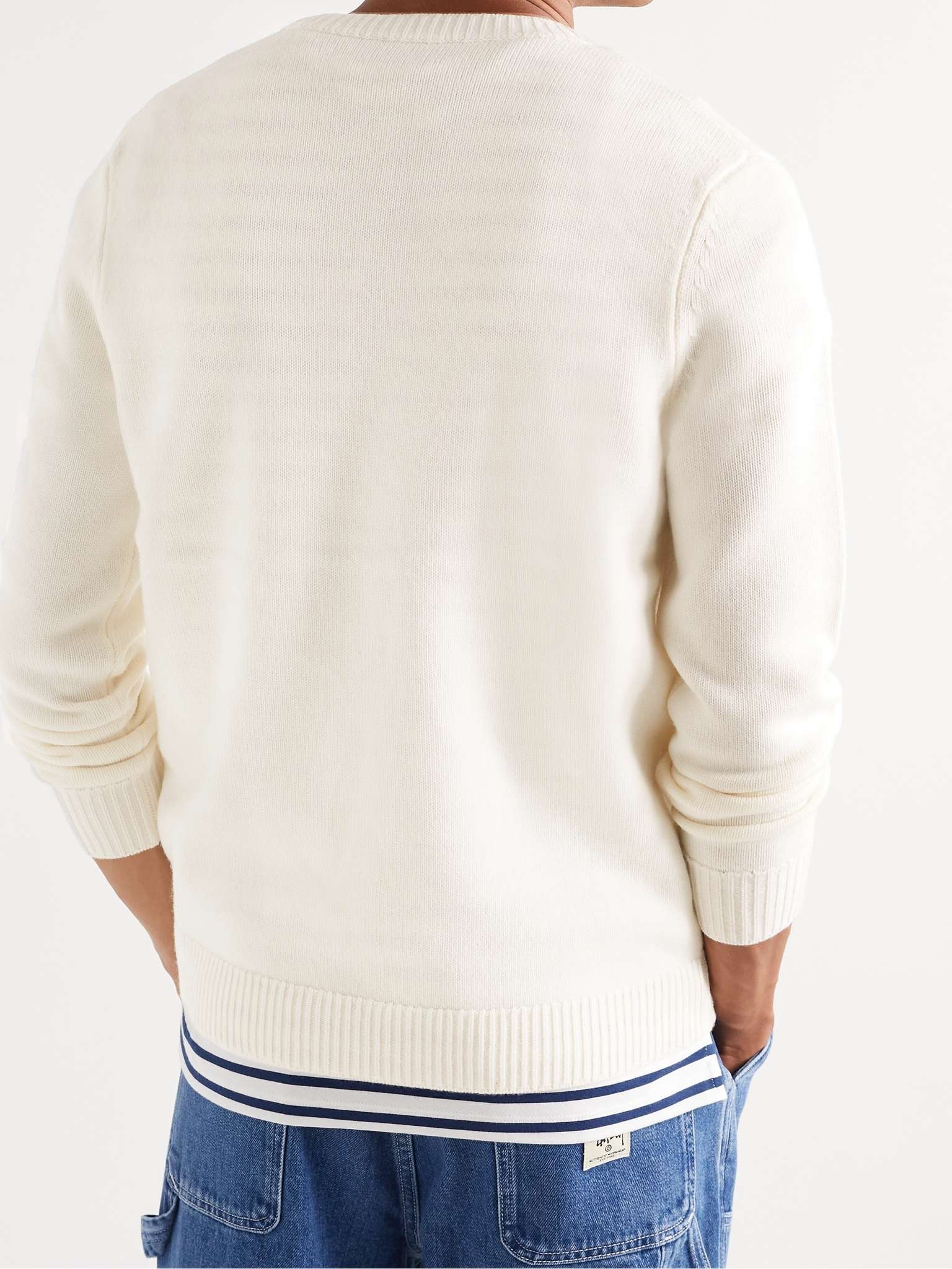 Logo-Jacquard Wool Sweater - 4