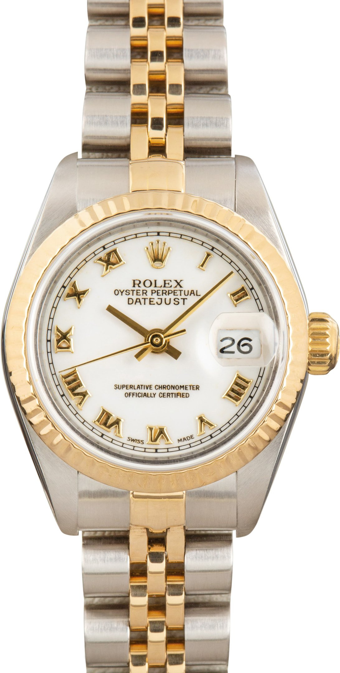 Rolex Lady Datejust 69173 White Roman Dial - 1