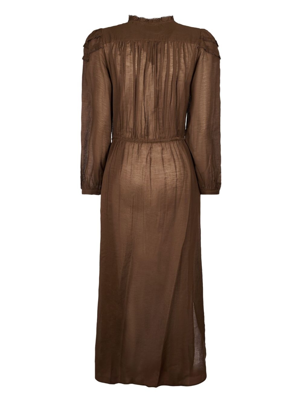 ruffled button-front maxi dress - 2