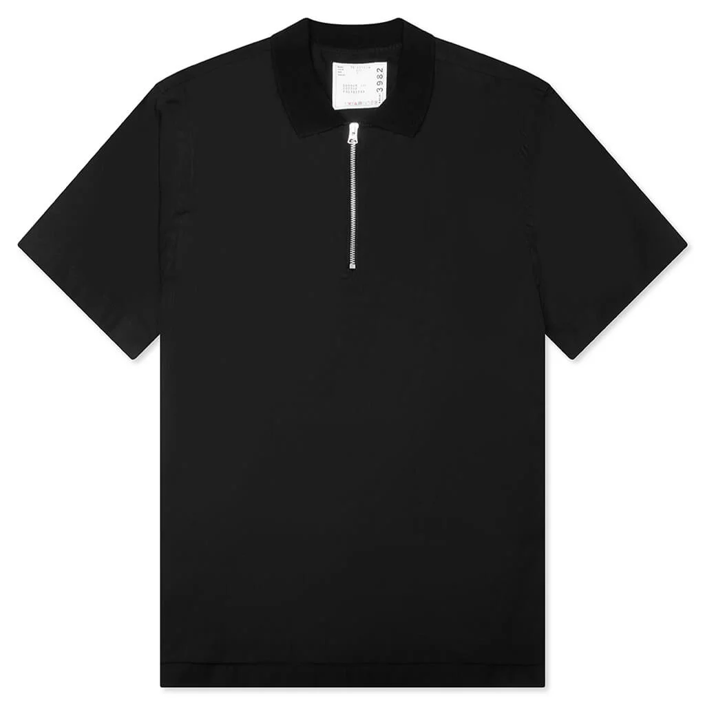POPLIN PULLOVER - BLACK - 1