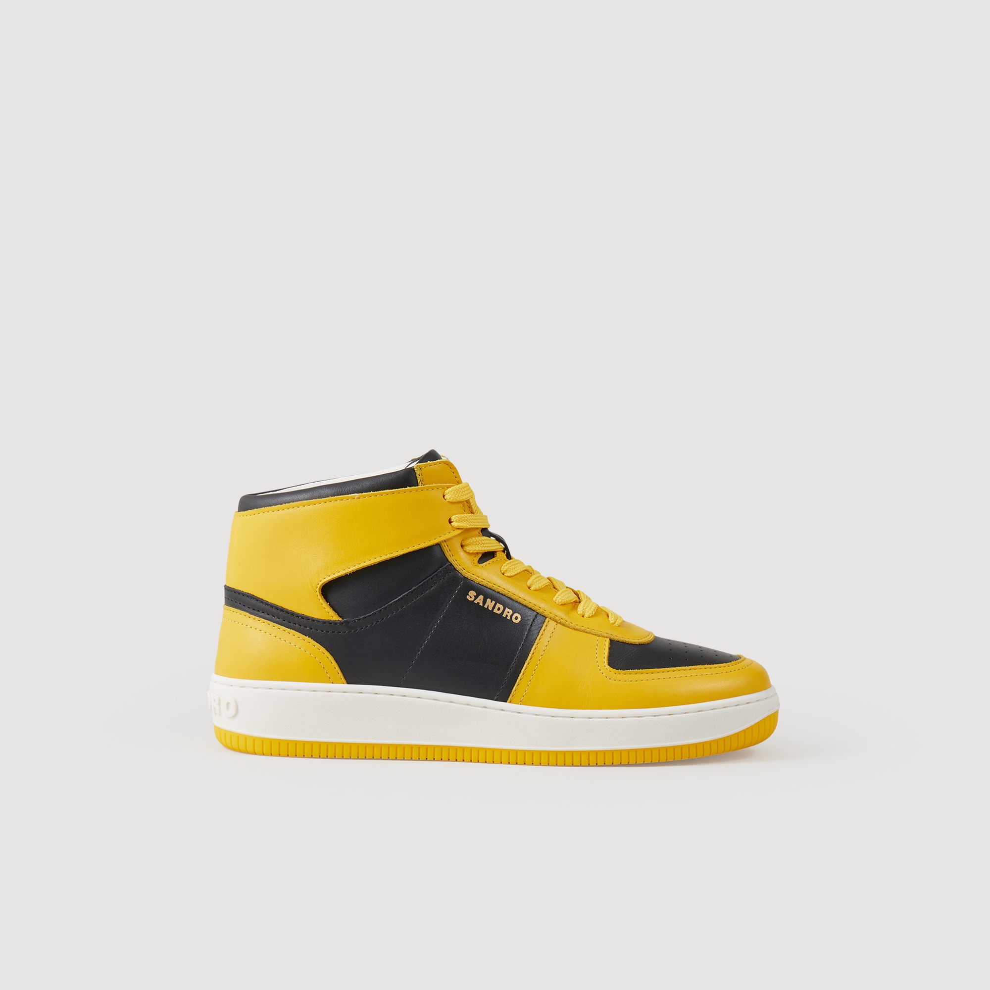 Leather high-top sneakers - 1