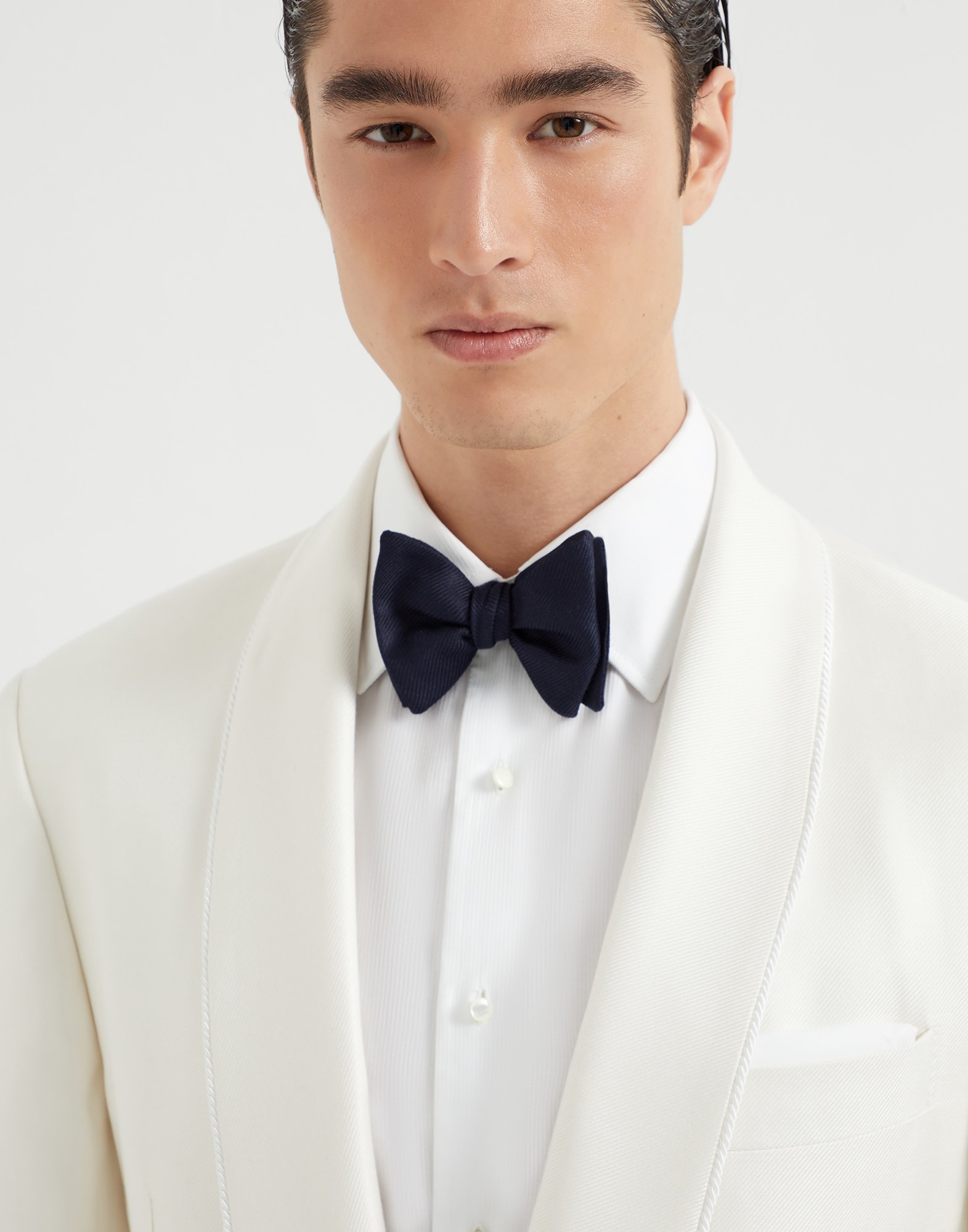 Silk diagonal bow tie - 3
