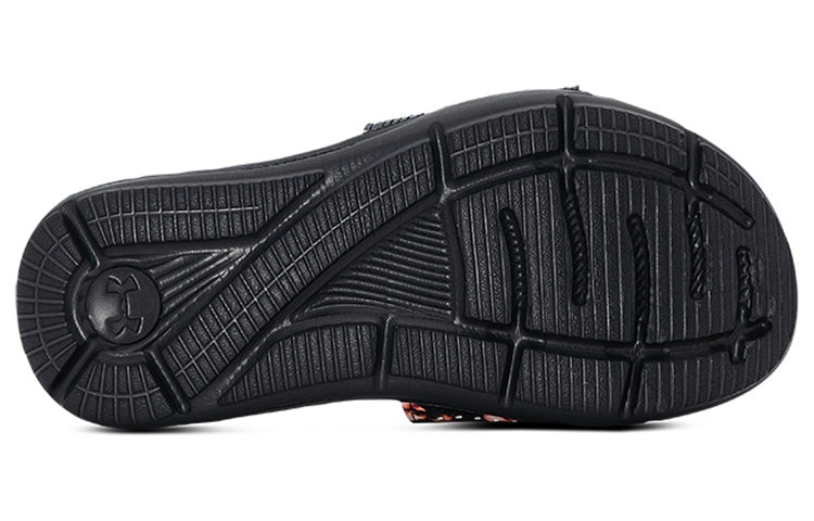 (WMNS) Under Armour Ignite 6 Graphic Strap Slide 'Black Afterglow' 3024453-006 - 6