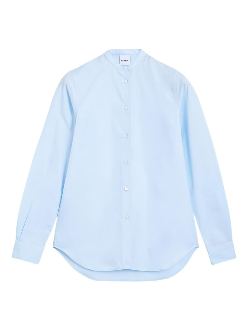 mandarin-collar cotton shirt 1