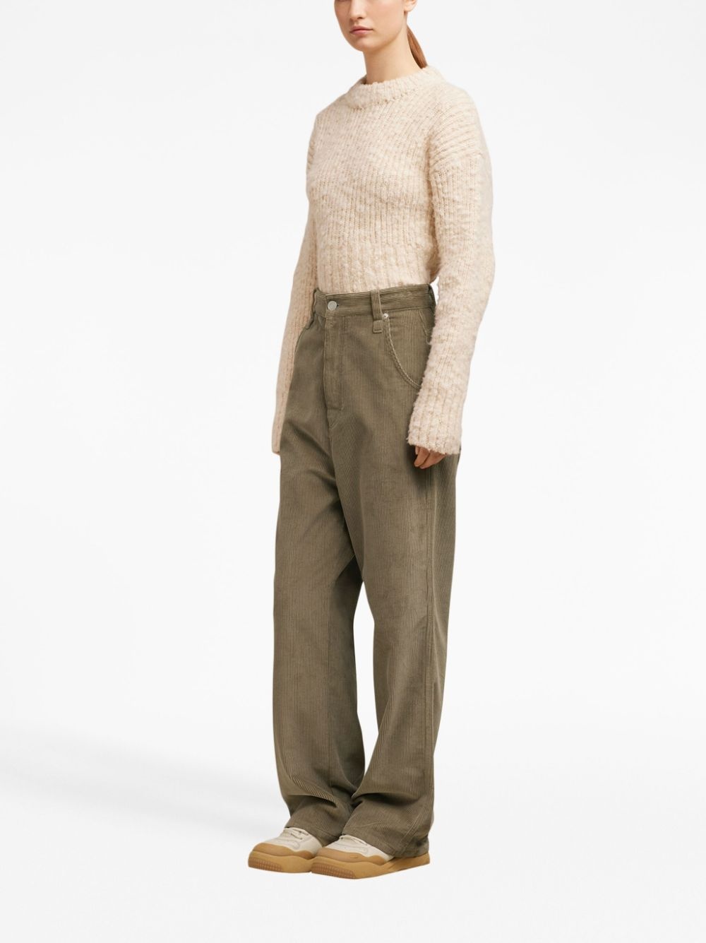 corduroy straight trousers - 2