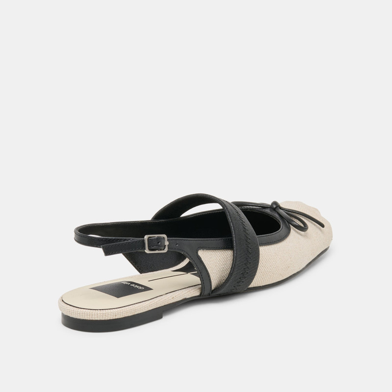 GRIFAN FLATS NATURAL BLACK LINEN 5