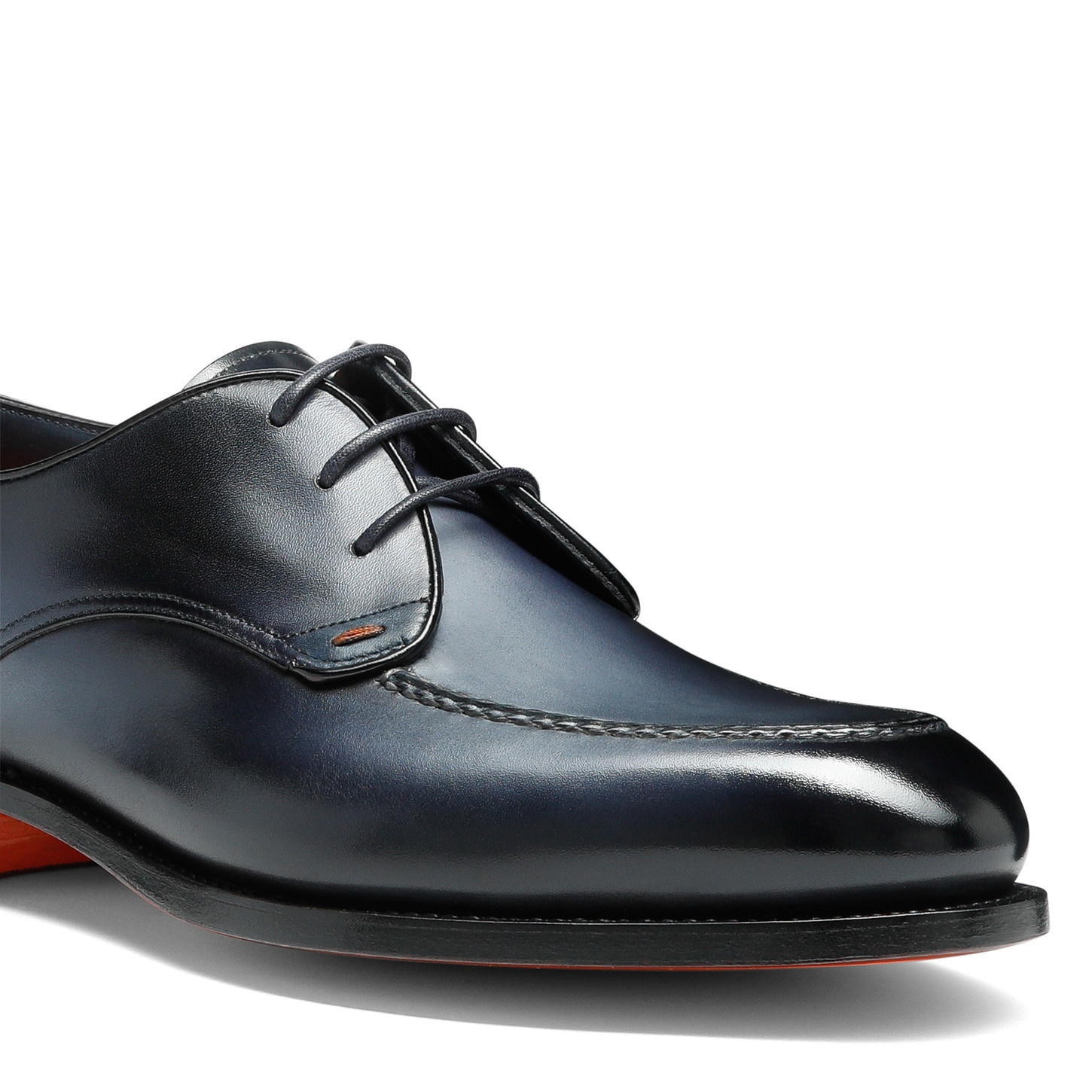 Men's blue leather Derby shoe - 6