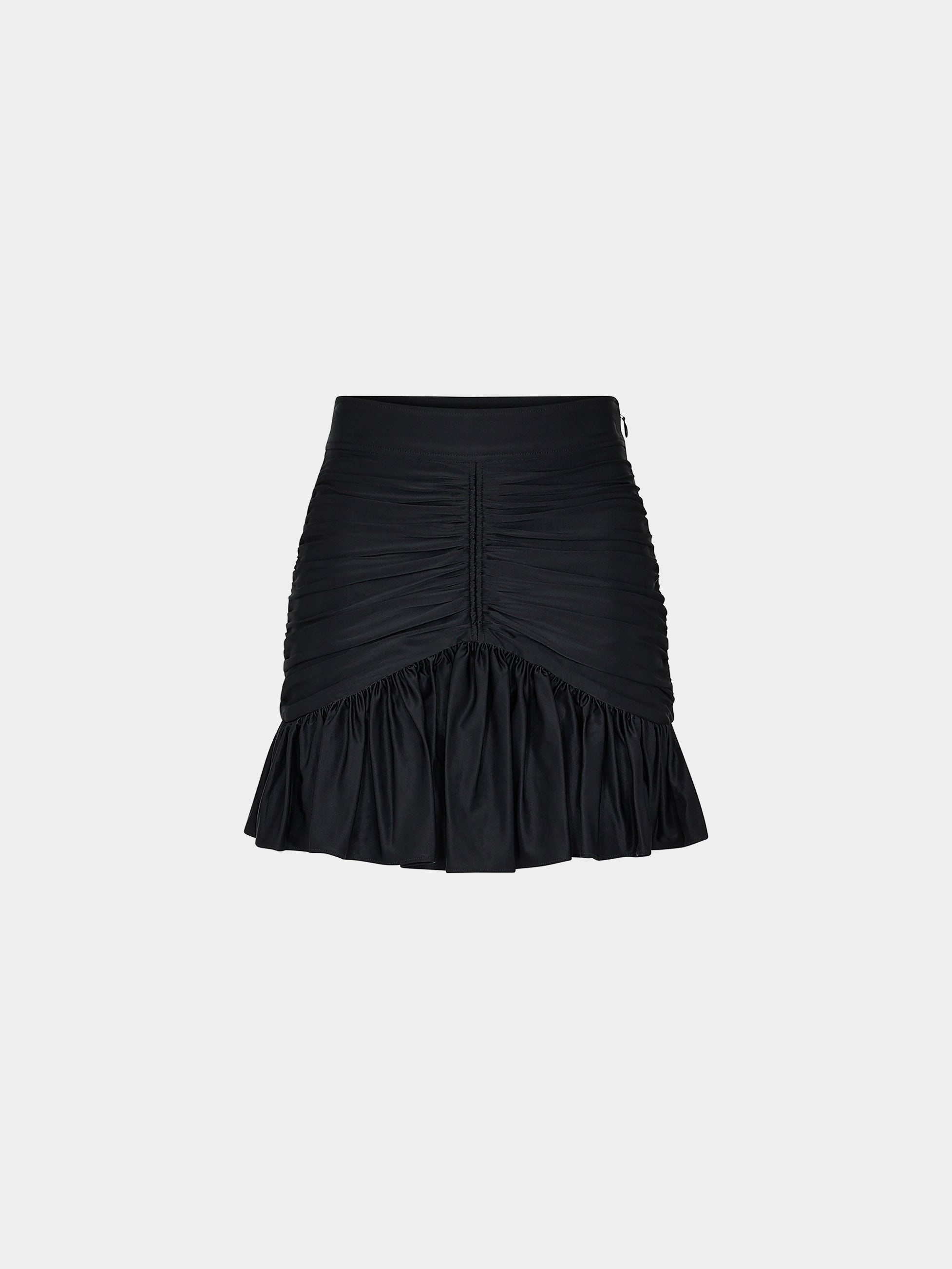 MINI BLACK SKIRT WITH TIES - 1