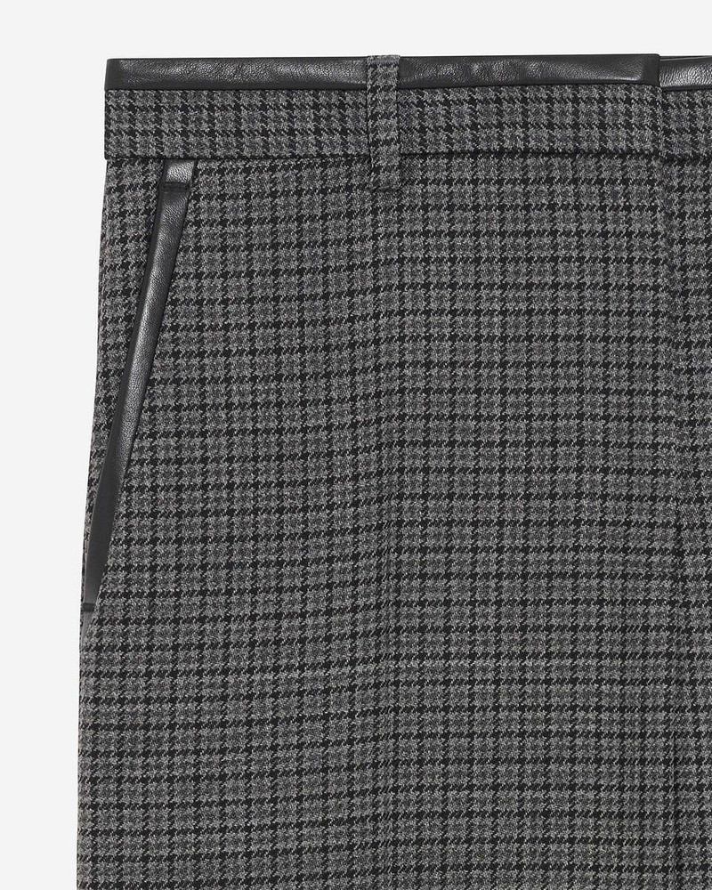 BLACK AND GREY STRAIGHT-LEG TAILORED PANTS 6