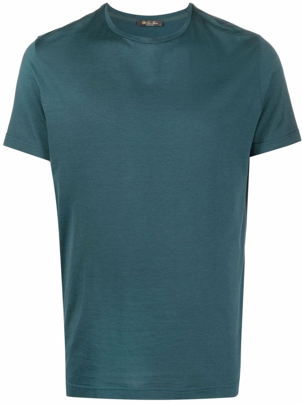 fitted curve-hem T-Shirt - 1