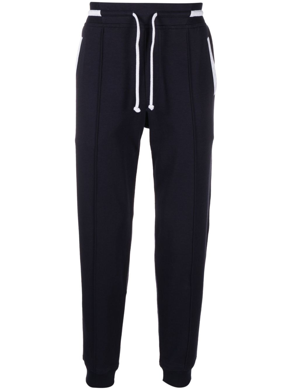 drawstring cotton track pants - 1