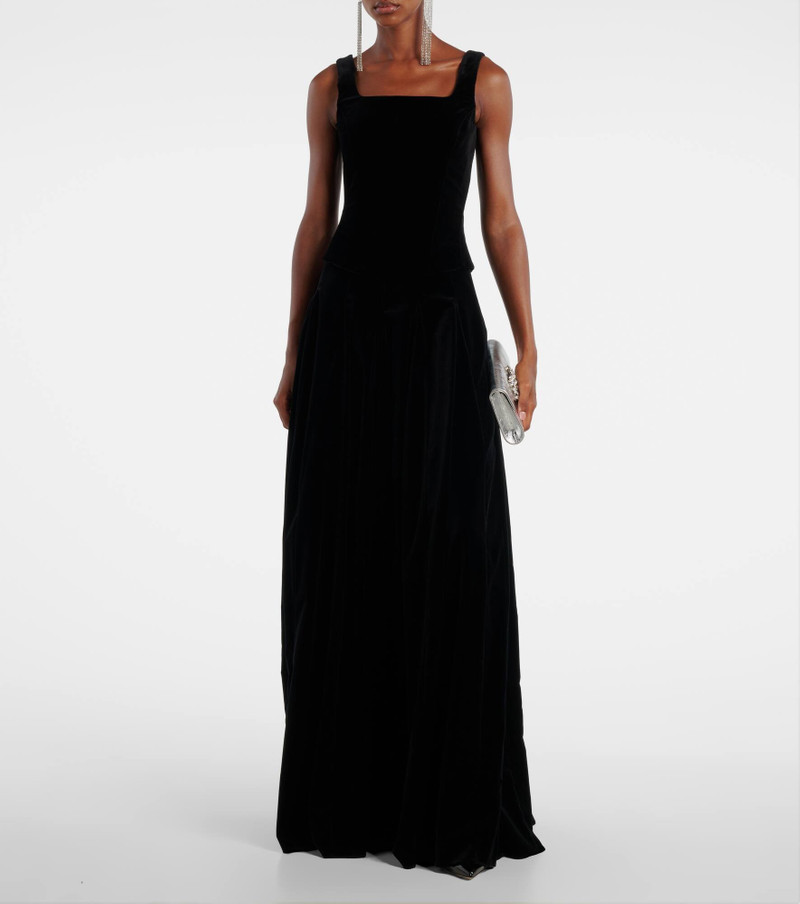 Max Mara Cotton velvet maxi skirt outlook