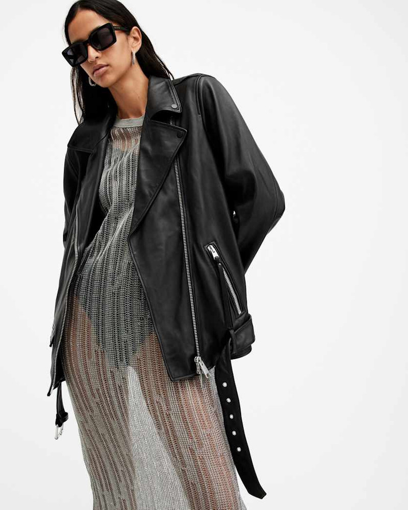 BILLIE OVERSIZED LEATHER BIKER JACKET 8