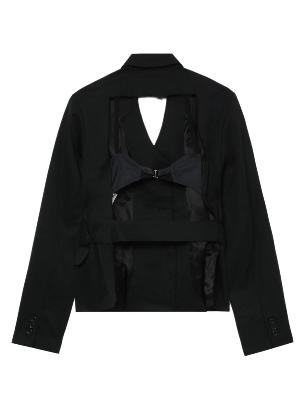 open-back belted blazer - 6