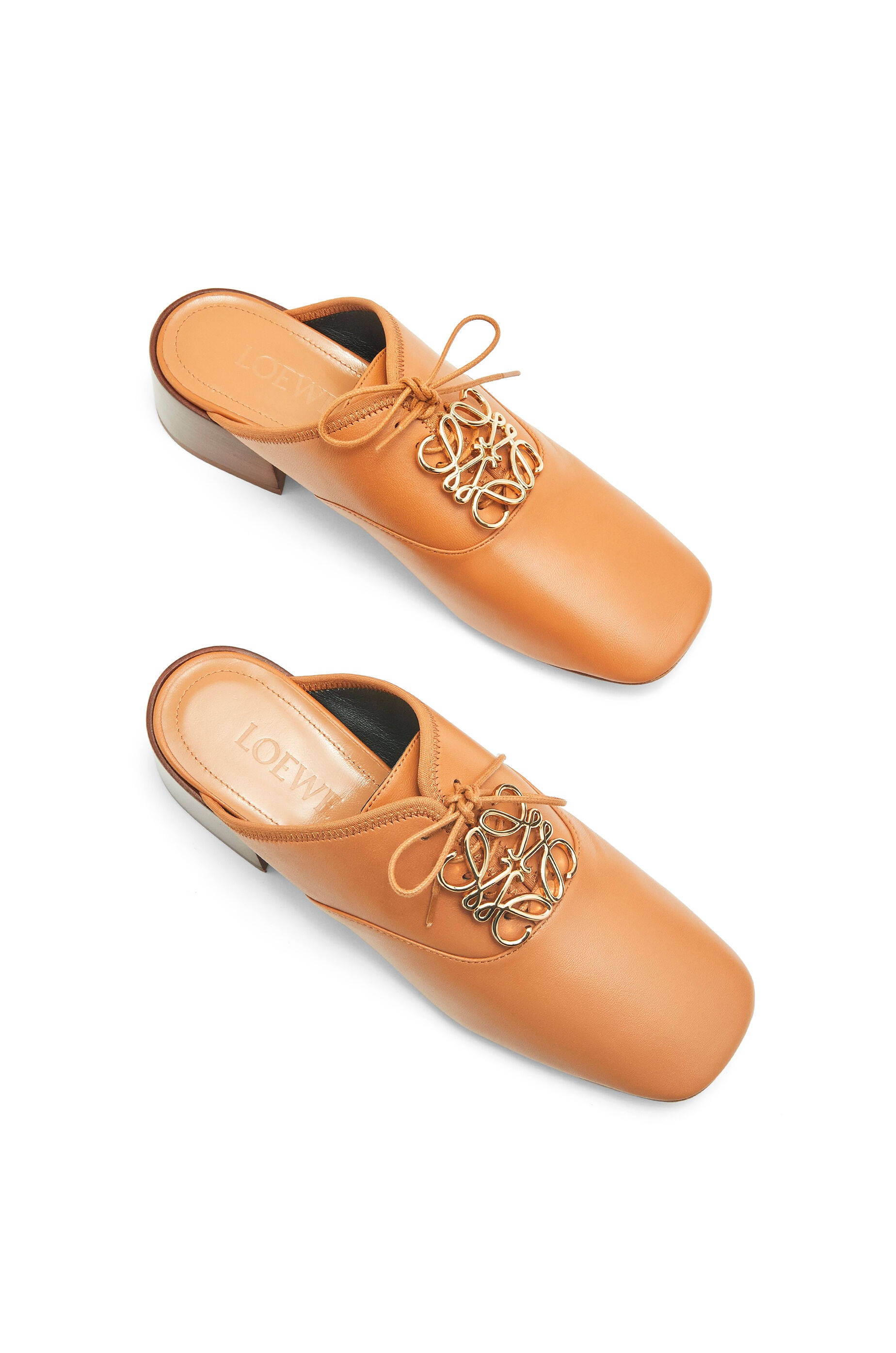 Anagram slip-on derby in lambskin - 3