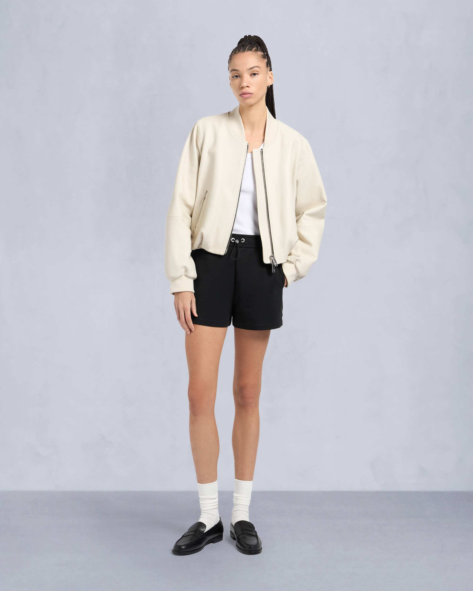 CARDIN LEATHER BOMBER JACKET - 2