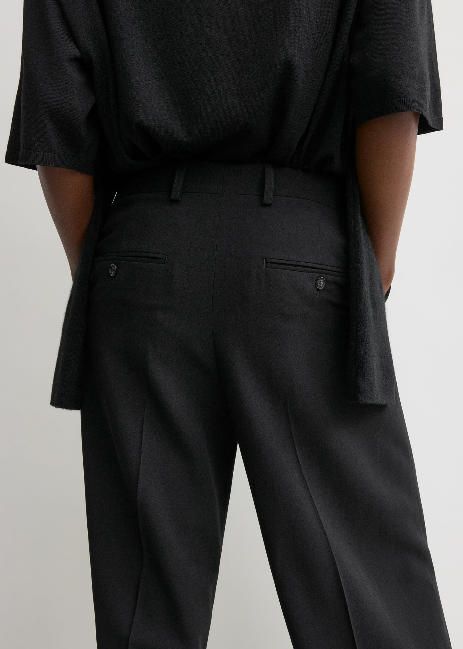 Wide fluid trousers black - 6