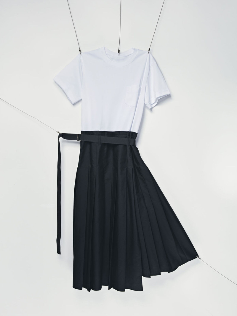 sacai Cotton Poplin x Cotton Jersey Dress outlook