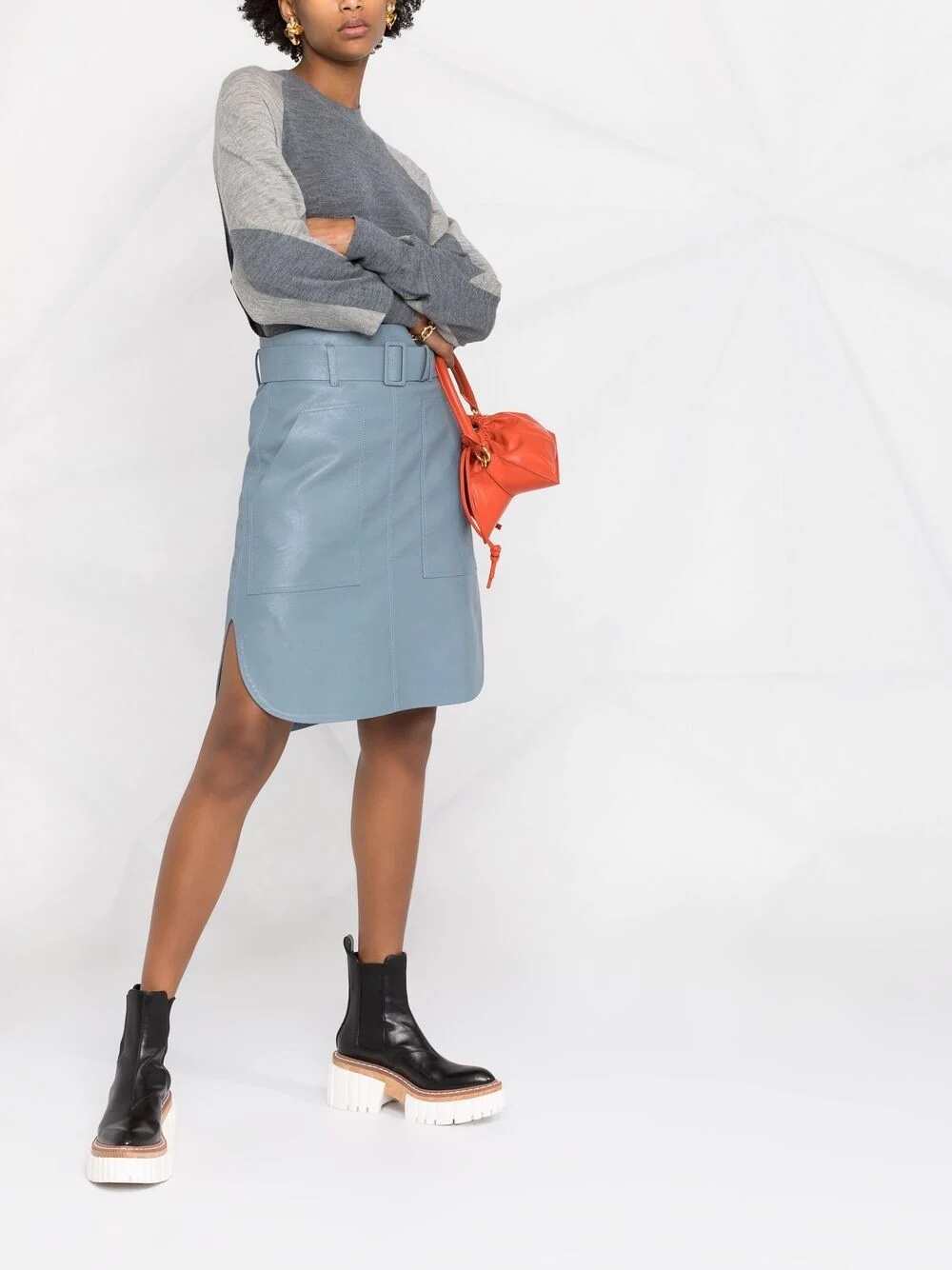 oversized colour-block jumper - 6