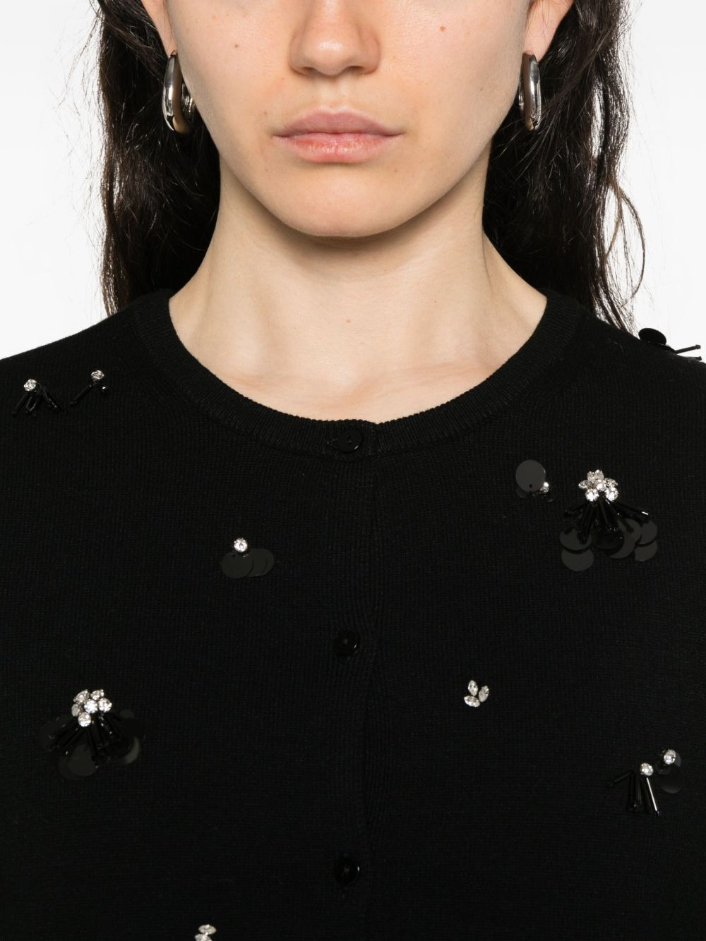 sequin-embellished cardigan - 5