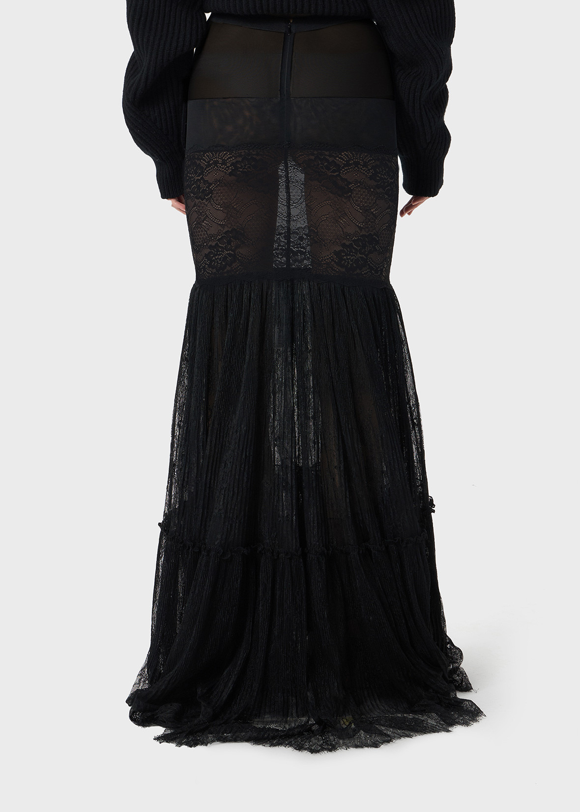 LONG SKIRT IN LACE AND TULLE - 4