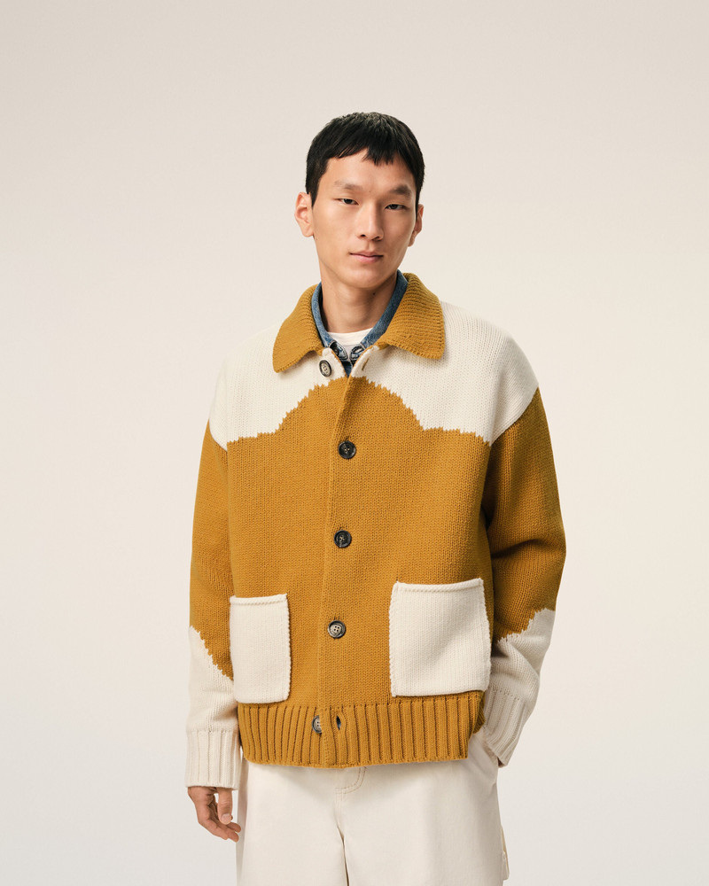 YELLOW WOOL AMI DE COEUR CARDIGAN 3