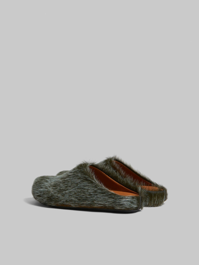 BLUE-GREY LONG HAIR CALFSKIN FUSSBETT SABOT - 3