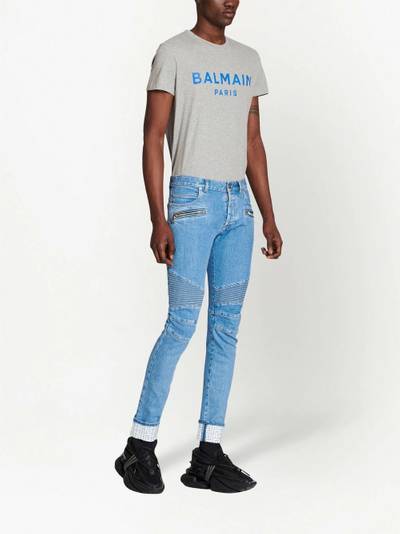 Balmain ripped super-skinny jeans outlook