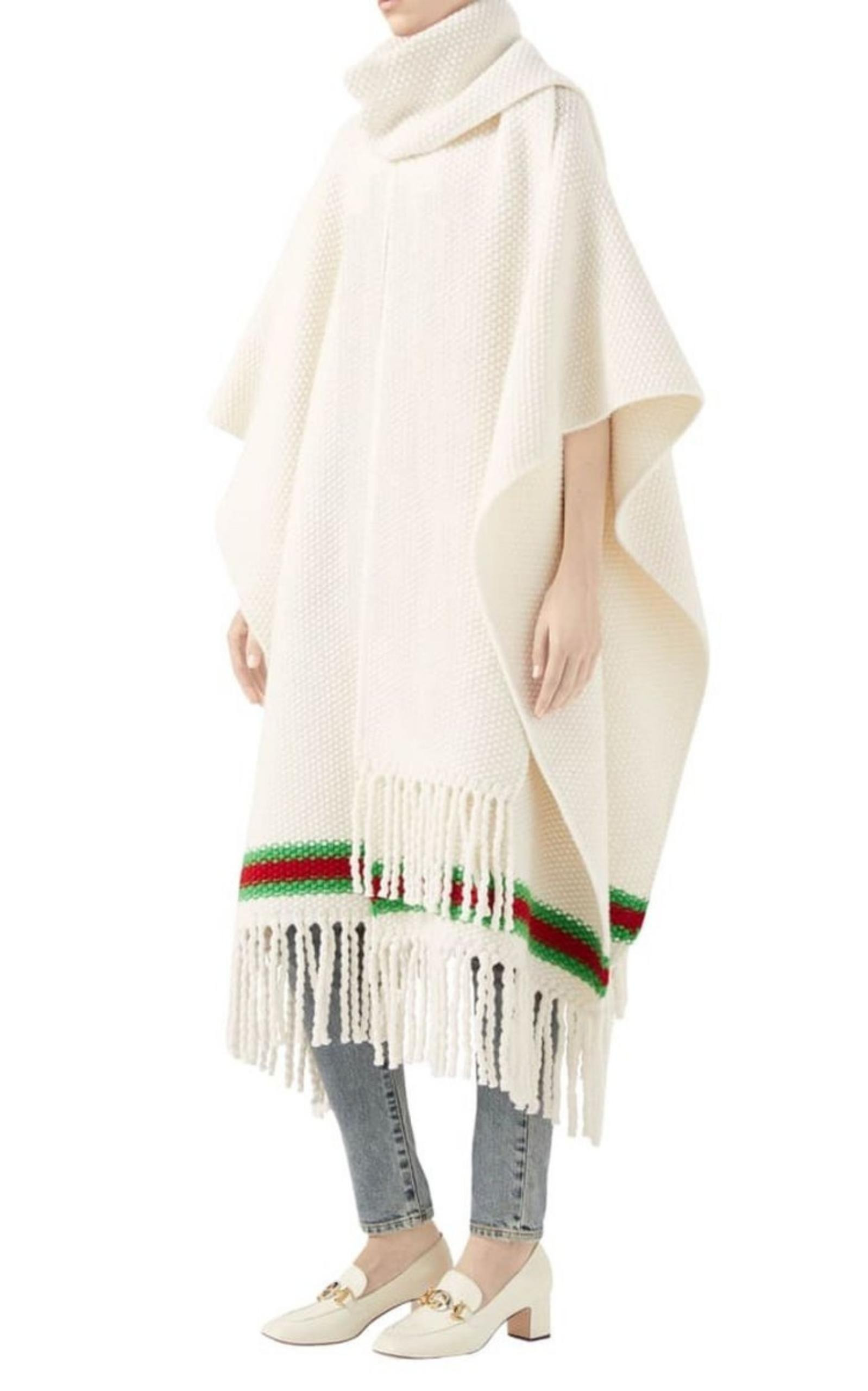 Cape with Oversize Wool Scarf - 3