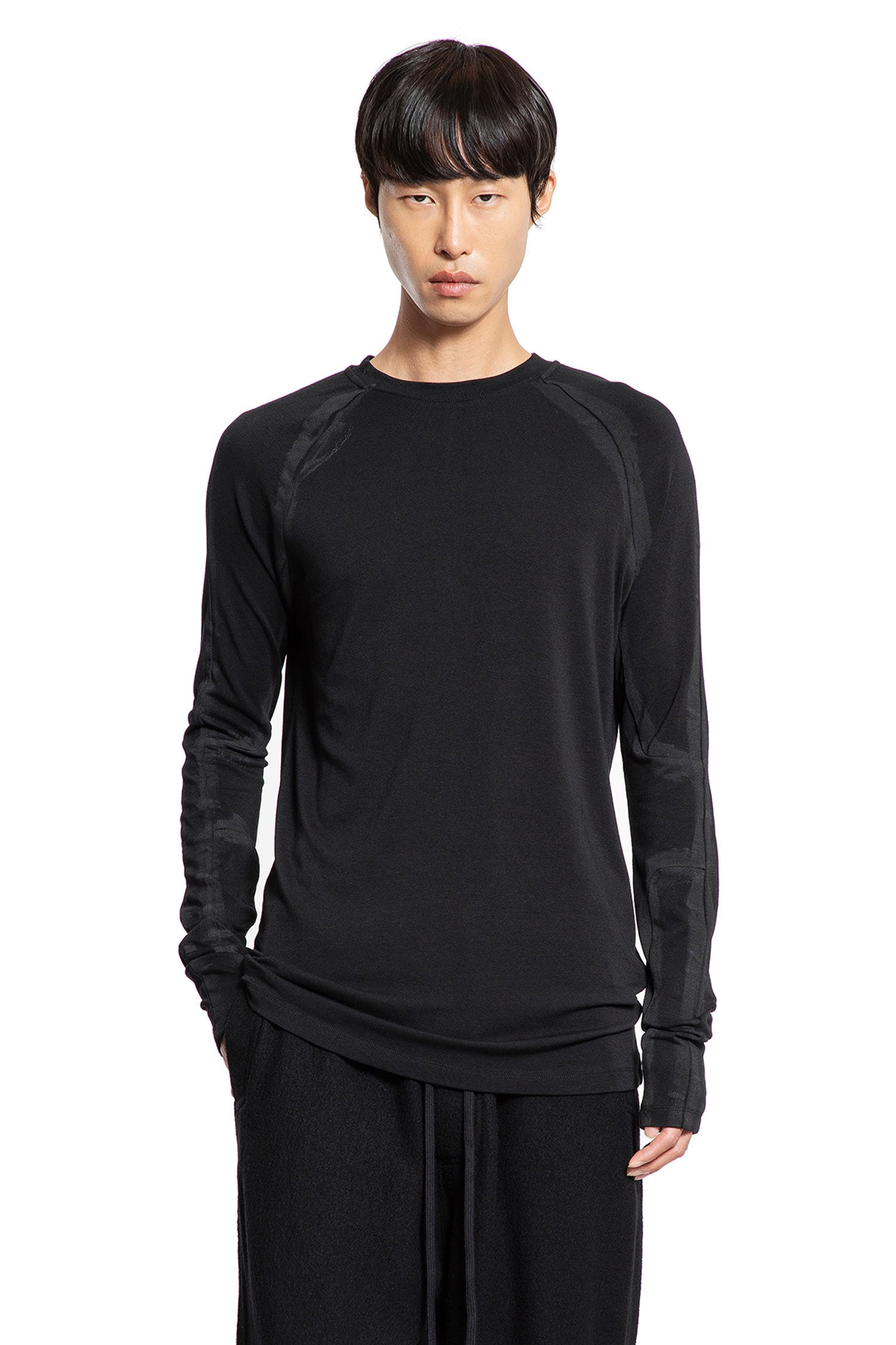 Stretch Cotton Modal Long Sleeve T-shirt - 6