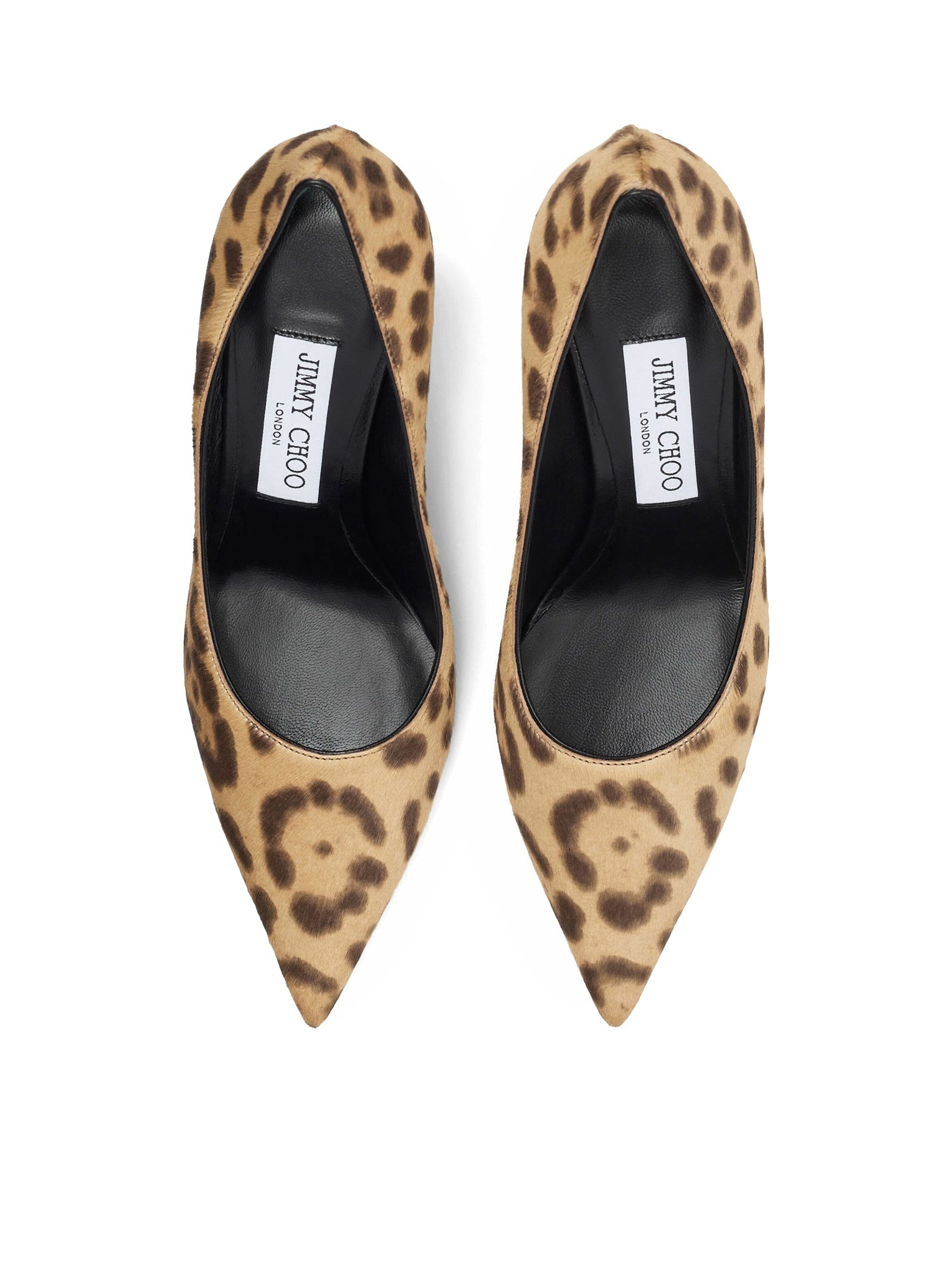 パンプス JIMMY CHOO PONYSKIN DECOLLETE WITH LEOPARD PRINT JIMMY CHOO NATURAL COLOR PONY SKIN DÉCOLLETÉ WITH LEOPARD