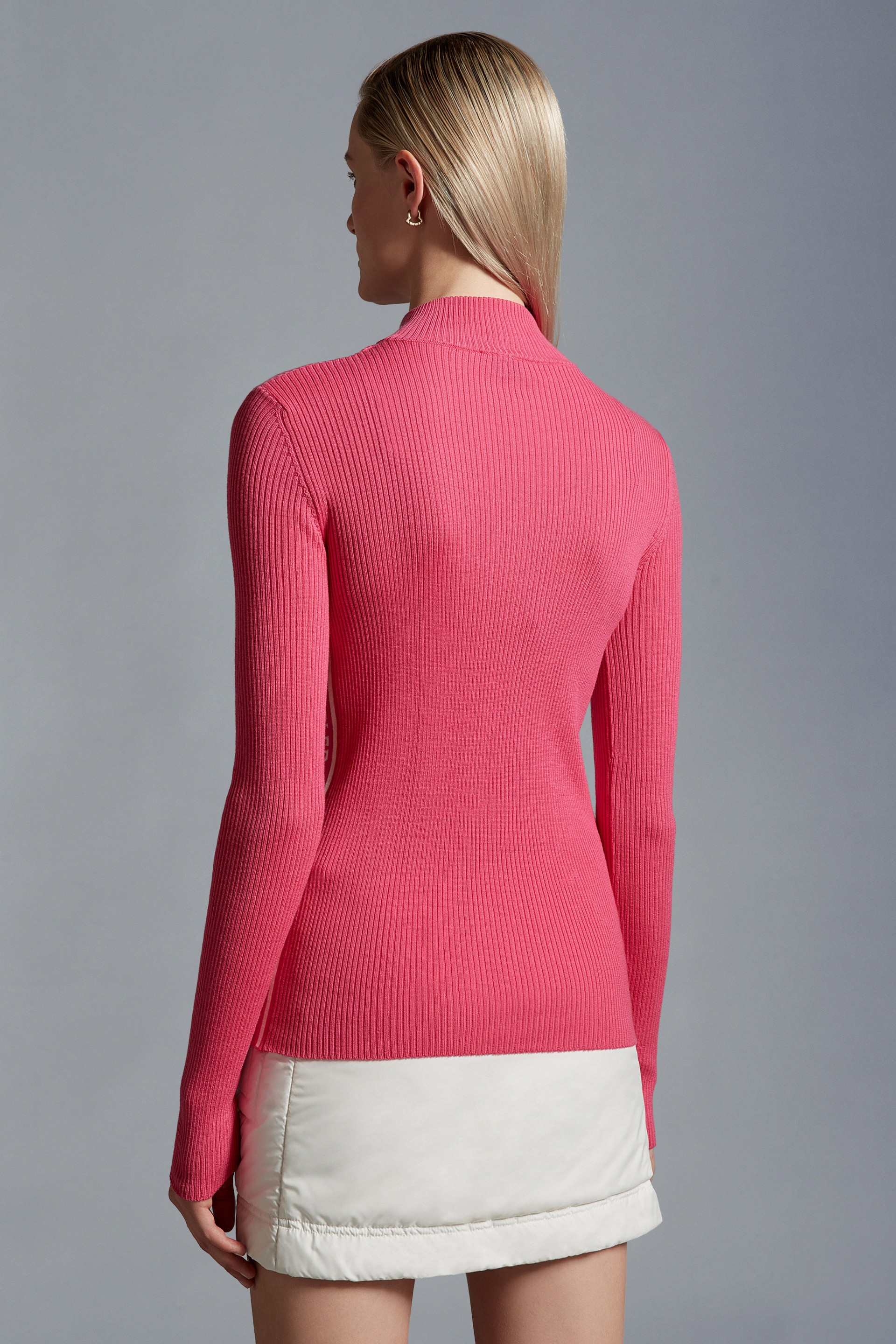 Wool Zip-Up Turtleneck Sweater - 5