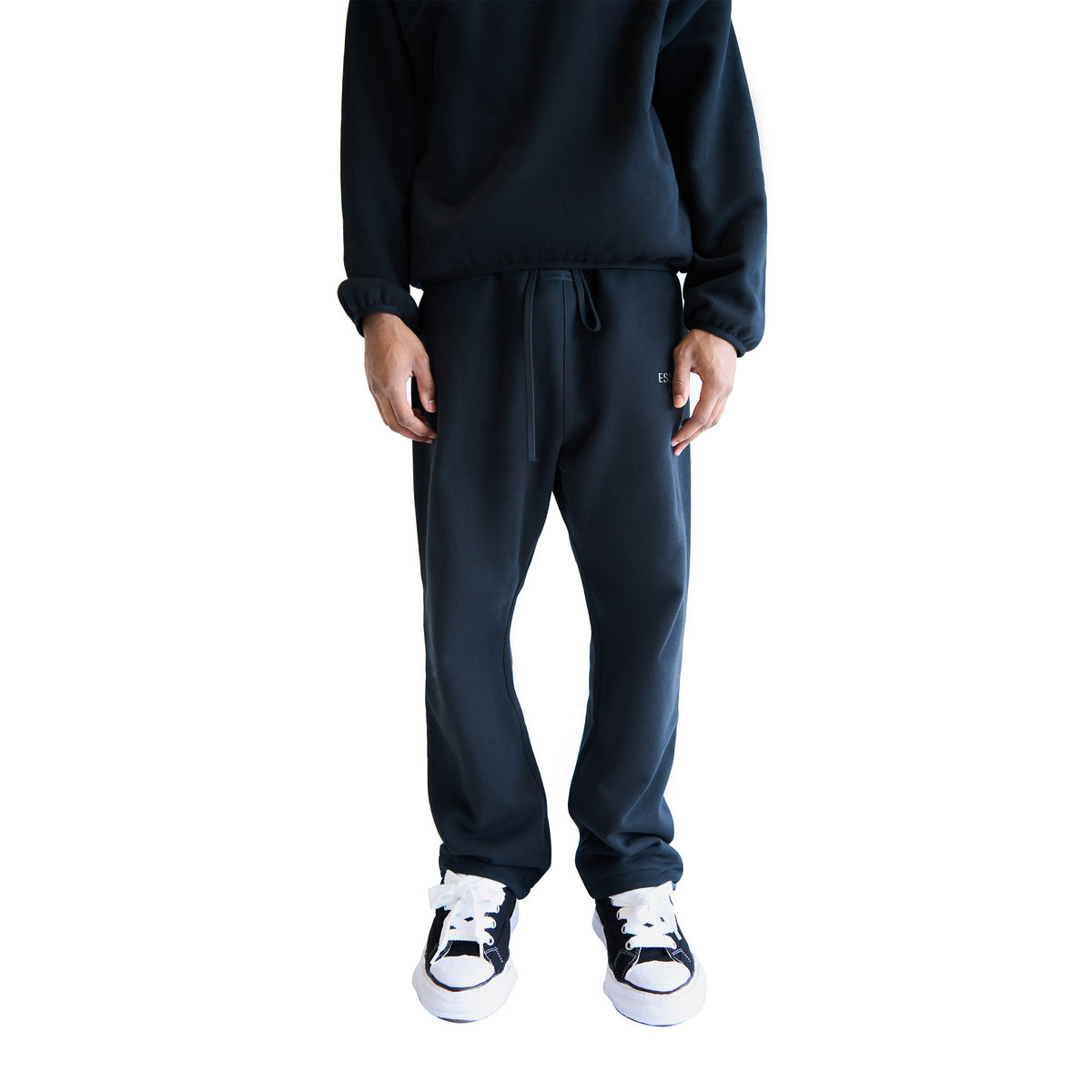 RELAXED FLEECE SWEATPANTS (JET BLACK) - 7