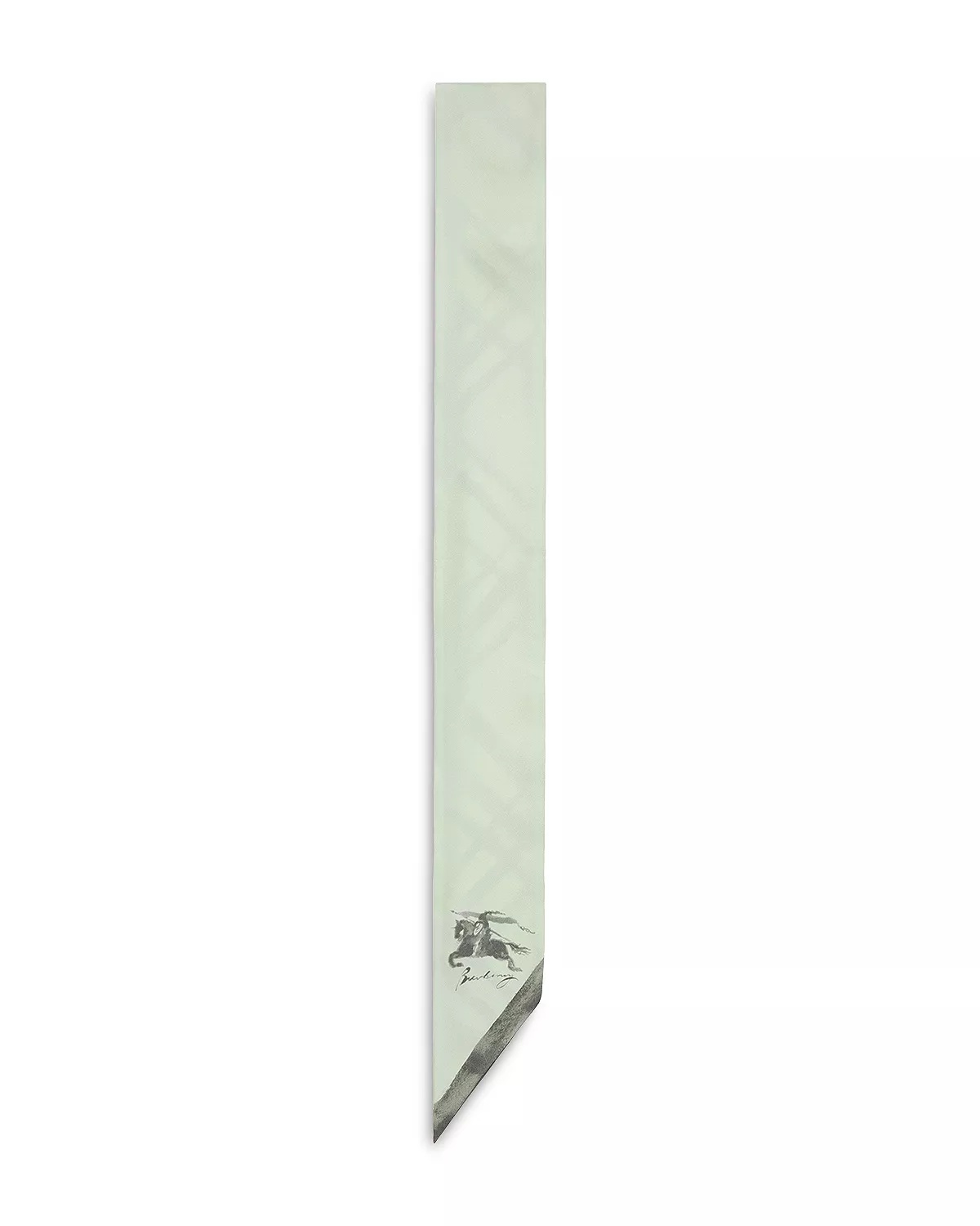 Skinny Reversible Check Silk Scarf - 3