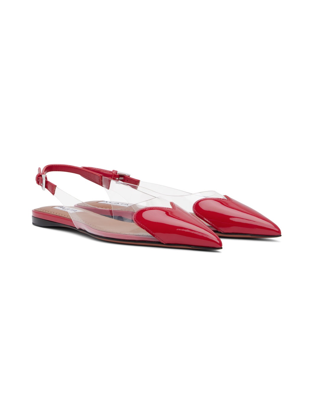 Red 'Le Cœur' Ballerina Flats - 4