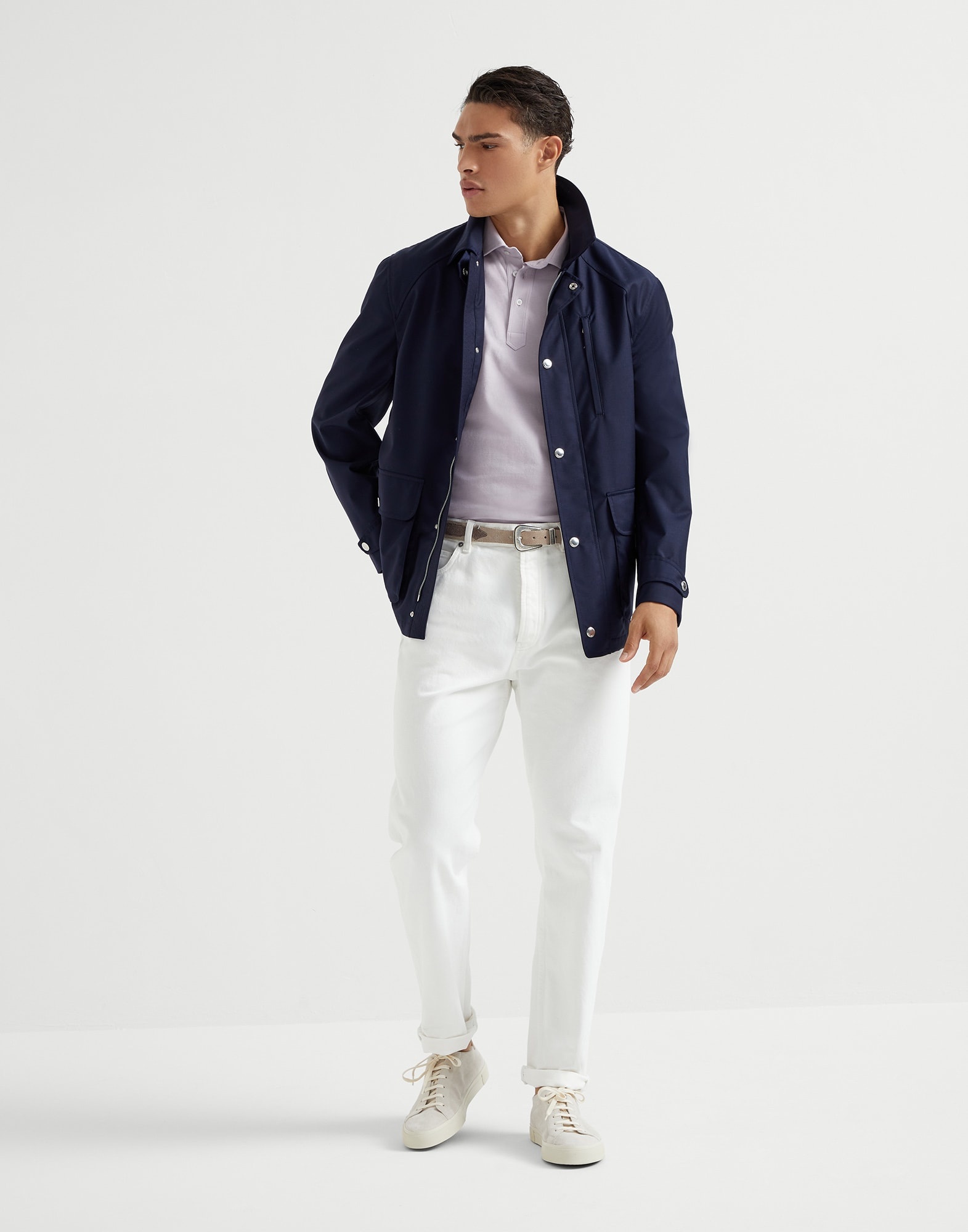 Bonded virgin wool fresco field jacket - 5