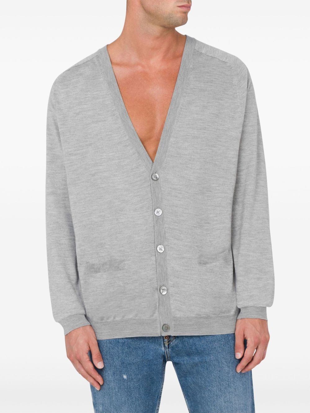 V-neck cardigan - 2