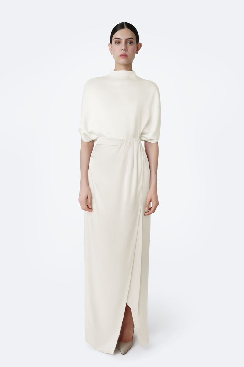 LAPOINTE Satin Wrap Maxi Skirt outlook