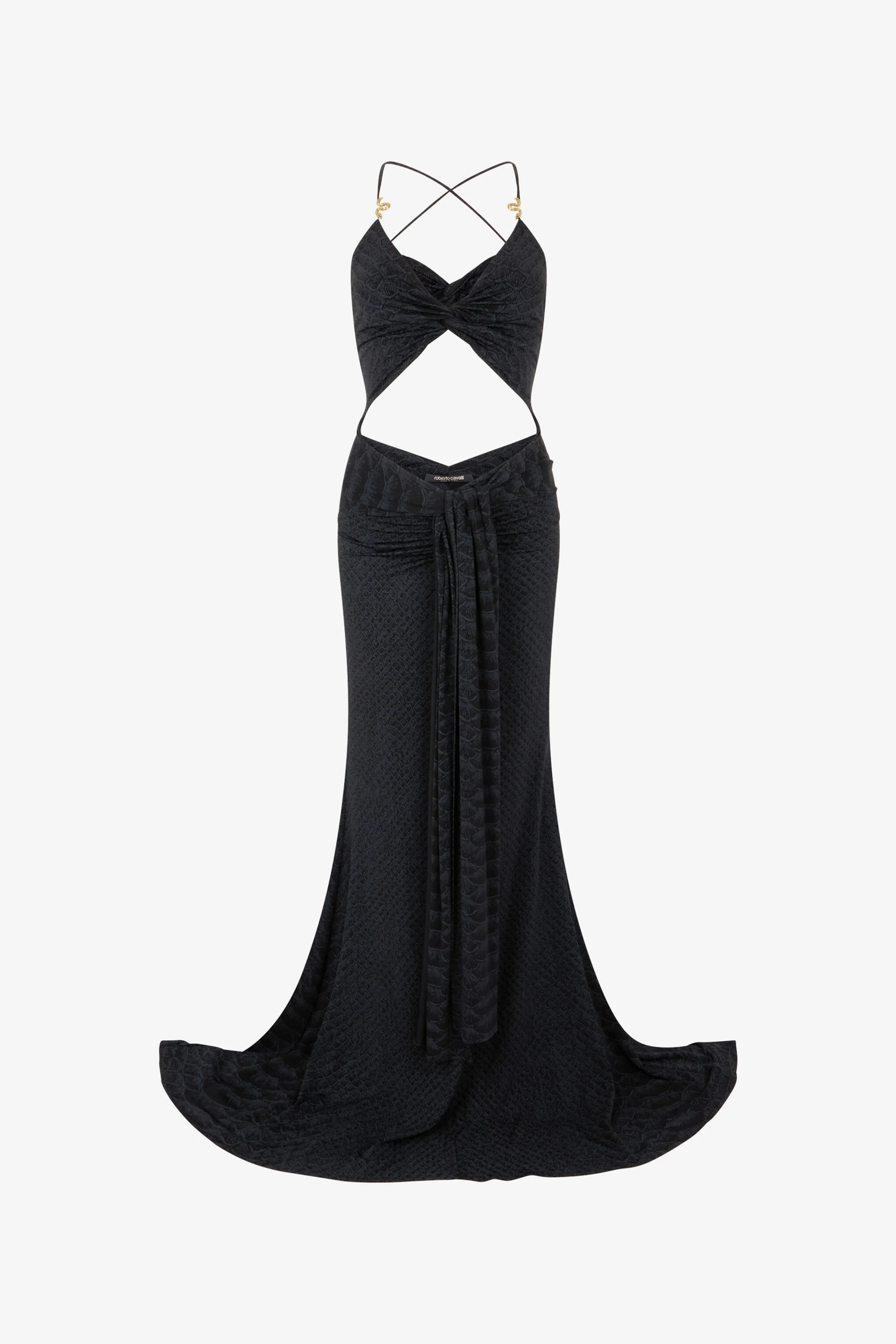 Serpentine Print Maxi Dress - 1