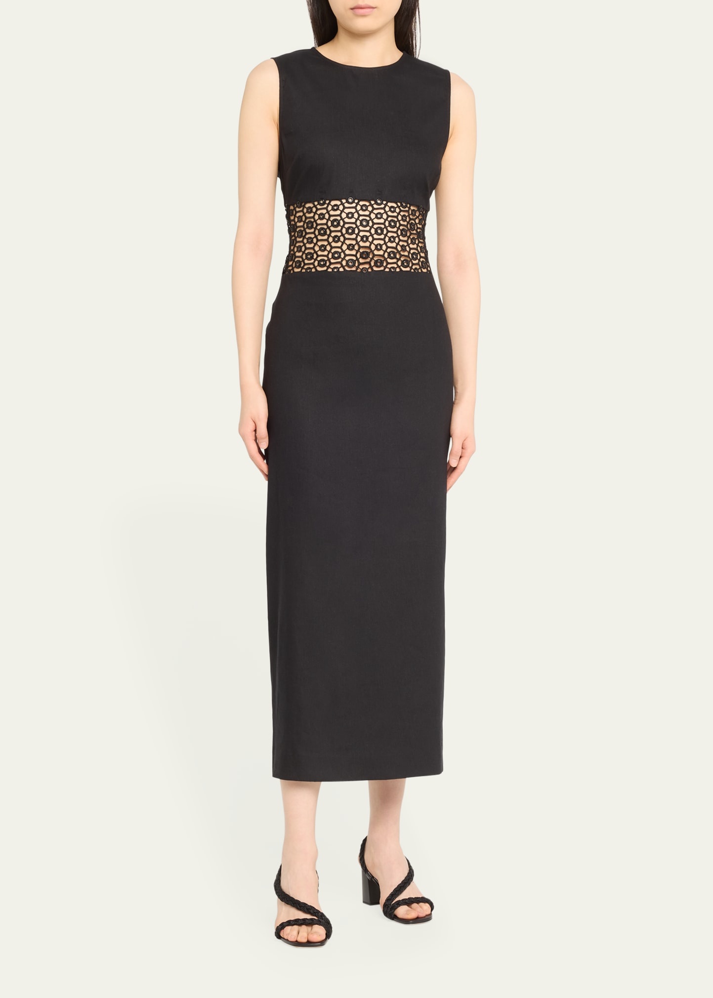 Ginza Embroidered Cutout Midi Dress - 2