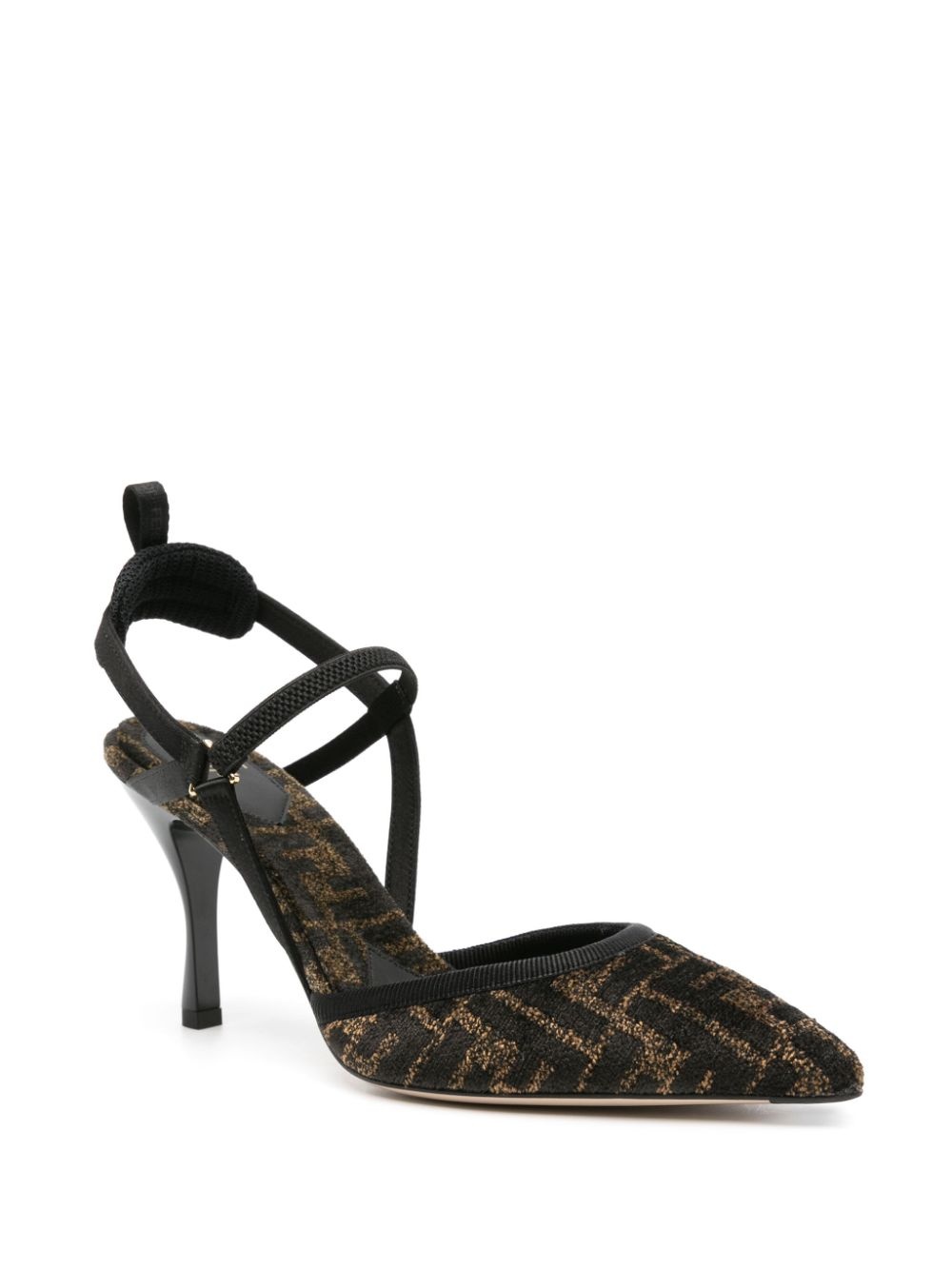 Colibrì Lite 85mm chenille slingback pumps - 2