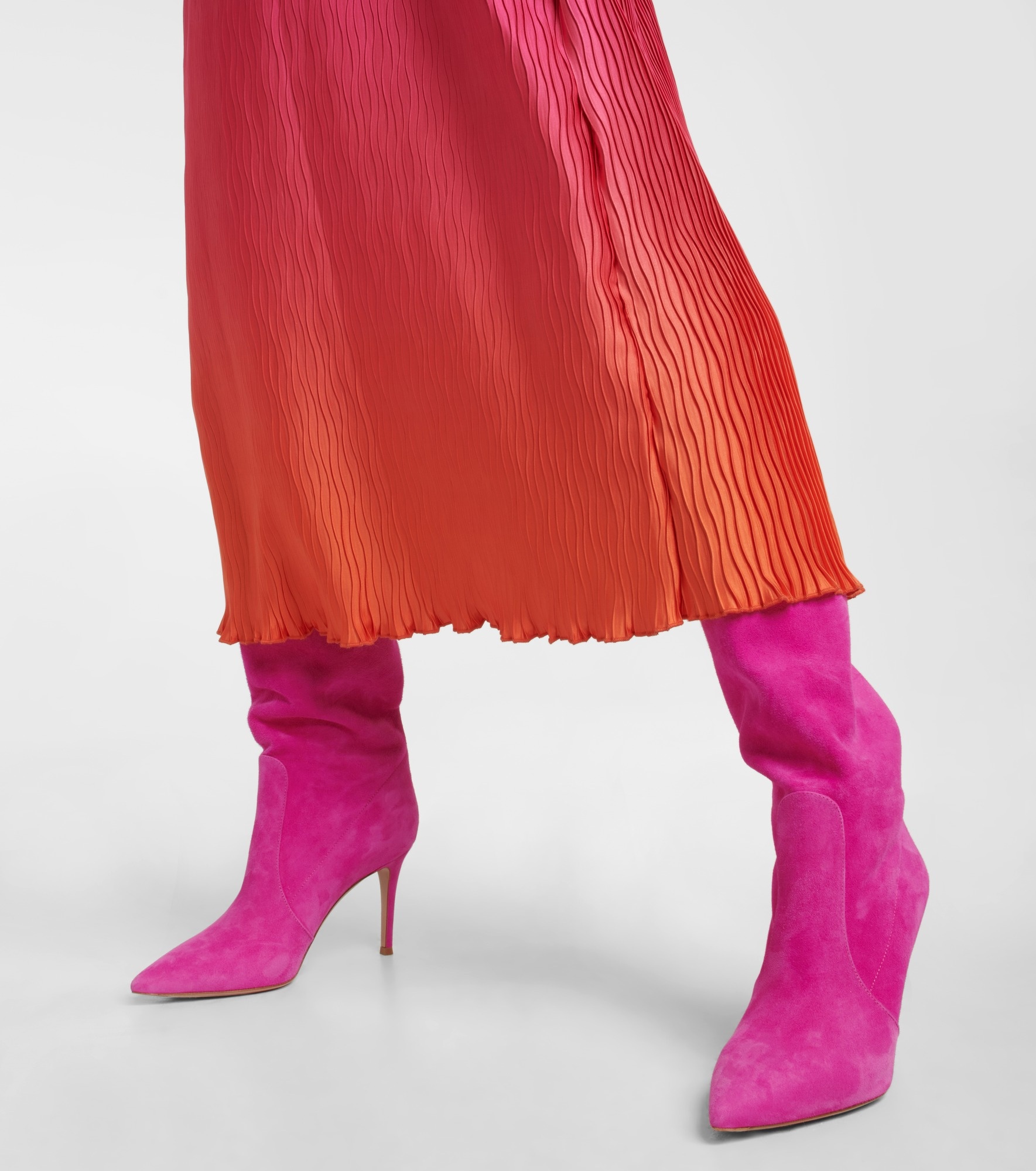 Hansen 85 suede knee-high boots - 4